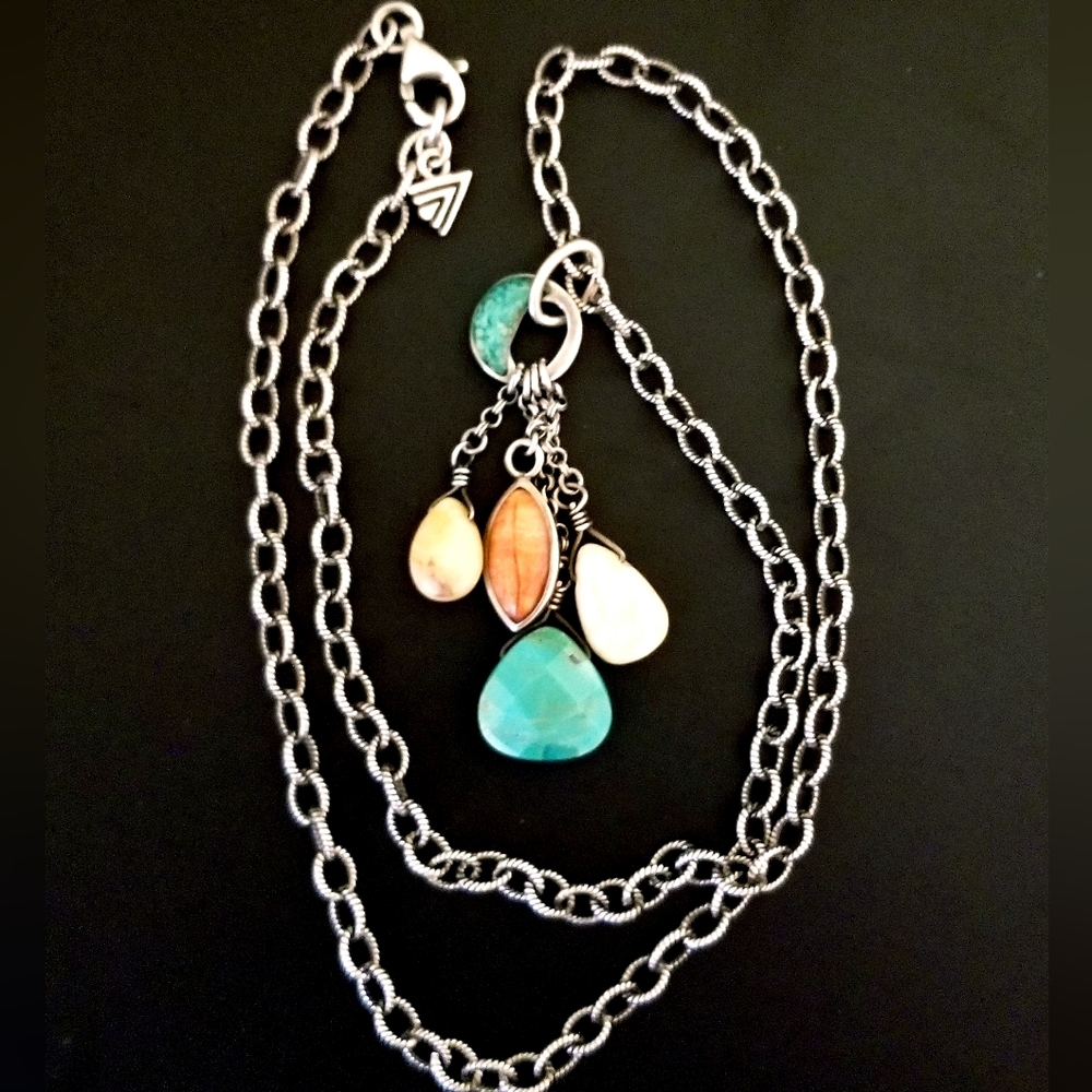 RARE Silpada Sterling Silver & Stone Necklace